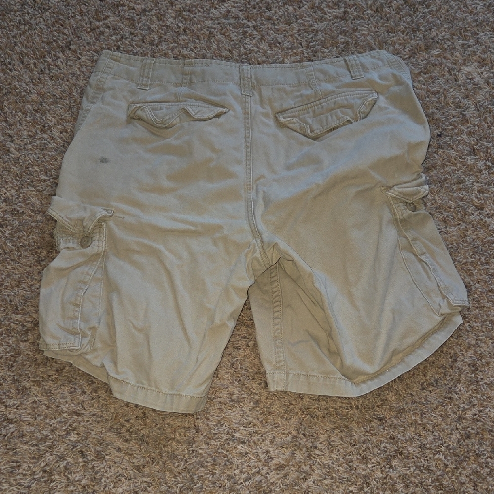 Faded Glory Beige/Tan Cargo Shorts with Button Flap Pockets - Picture 3 of 3